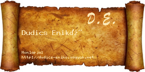 Dudics Enikő névjegykártya