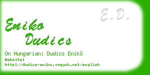 eniko dudics business card