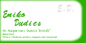 eniko dudics business card